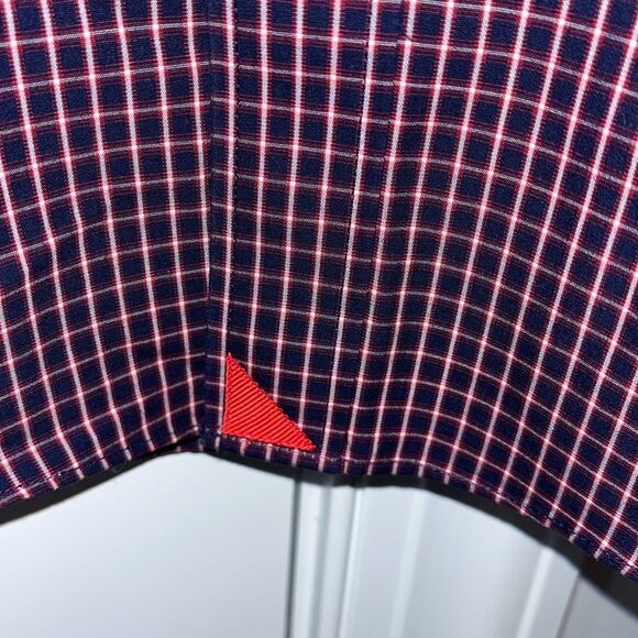 UNTUCKit LS Check Plaid Wrinkle Free Slim Fit Dress Shirt 100% Cotton Graach - Picture 5 of 7